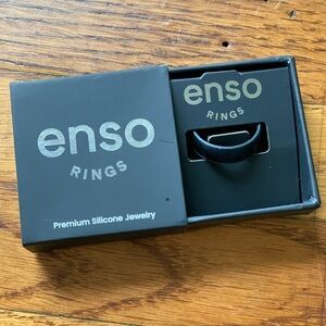 Enso Black Silicone Ring | Size 9